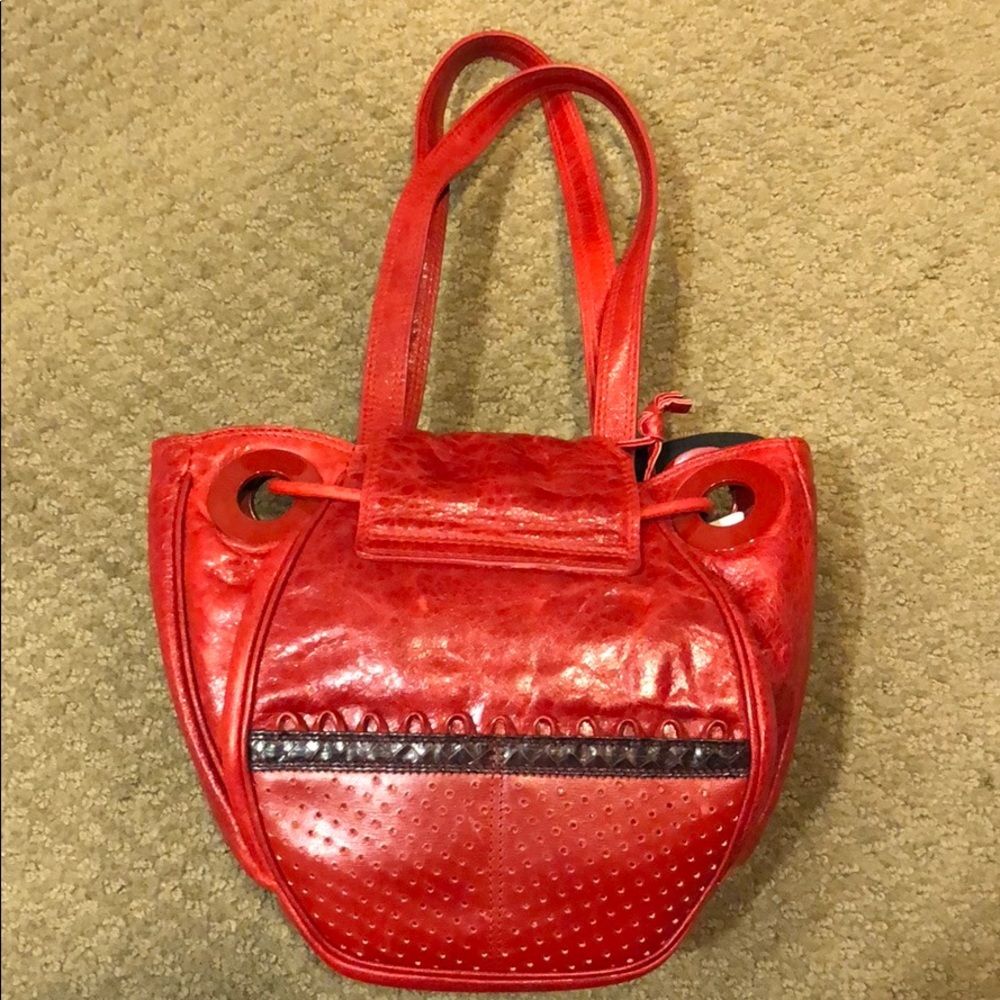 Balenciaga NWT- red leather and snakeskin purse - Picture 2 of 5